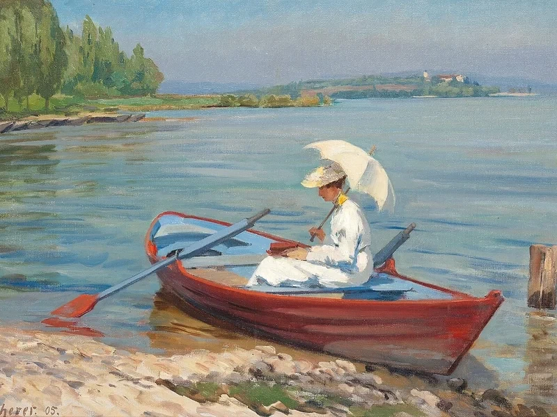 1873-Fritz Wucherer - Veduta di Mainau, 1905 - Fondazione della colonia di pittori di Kronberg